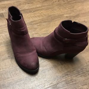 Burgundy booties sz 12